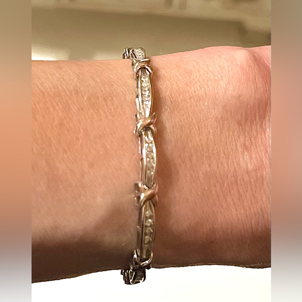 Littman Jewelers Certified 1 Carat Diamond Tennis Bracelet, 925 Sterling NIB